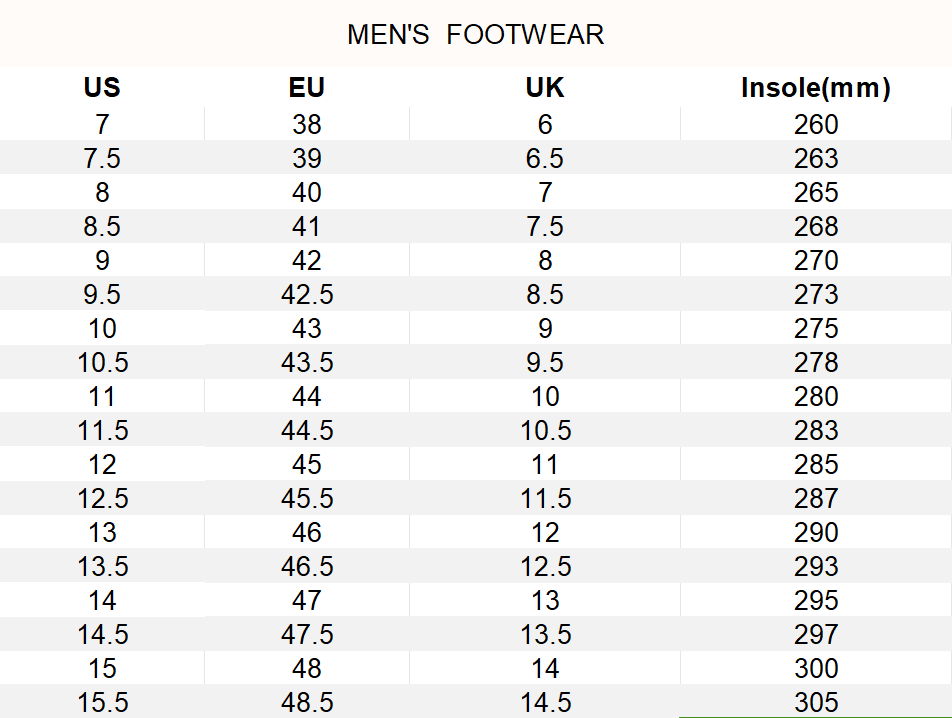 MEN'S FOOTWEAR
