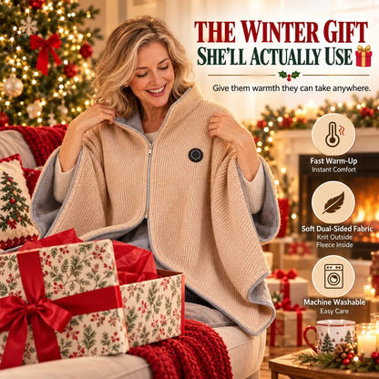 ⛄LIMITED-TIME 50% OFF‼️💞54K+ SOLD⭐🔥 USB HEATED WEARABLE SHAWL