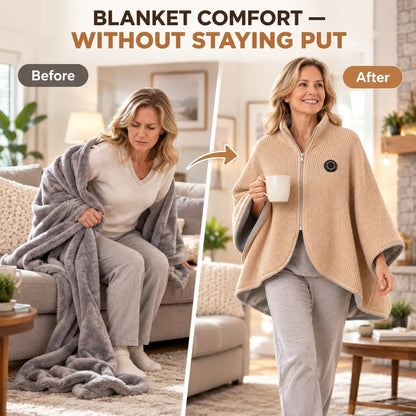 ⛄LIMITED-TIME 50% OFF‼️💞54K+ SOLD⭐🔥 USB HEATED WEARABLE SHAWL
