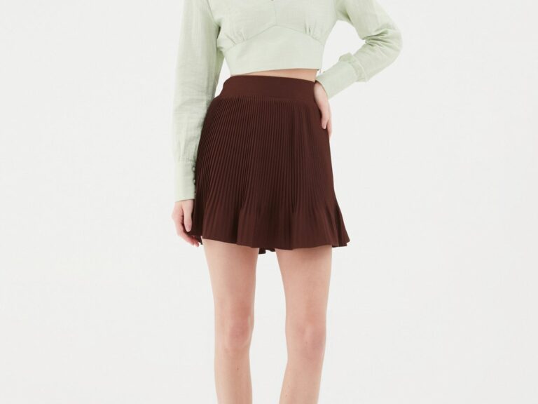 Sırt Dekolteli Crop Bluz Mint