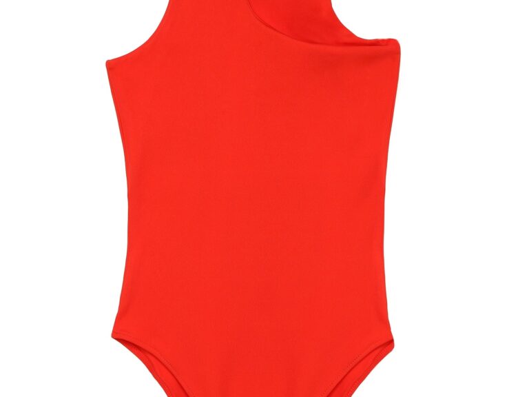 Dekolte Detaylı Bodysuit Turuncu