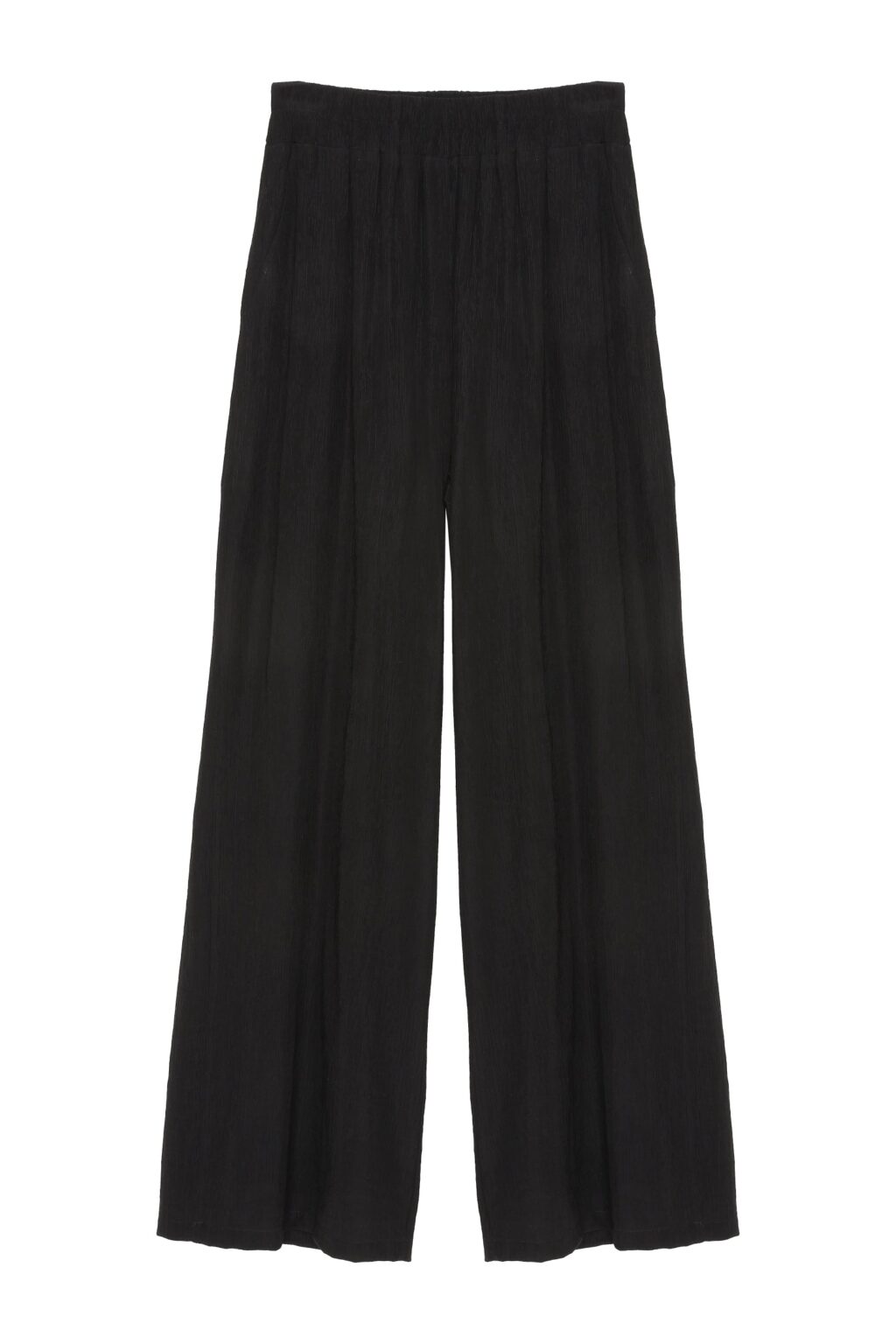 Beli Lastikli Bol Paça Pantolon Siyah