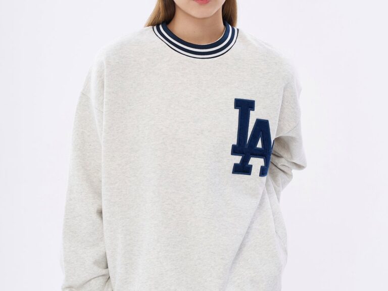 Biye Detaylı Baskılı Oversize Sweatshirt Gri