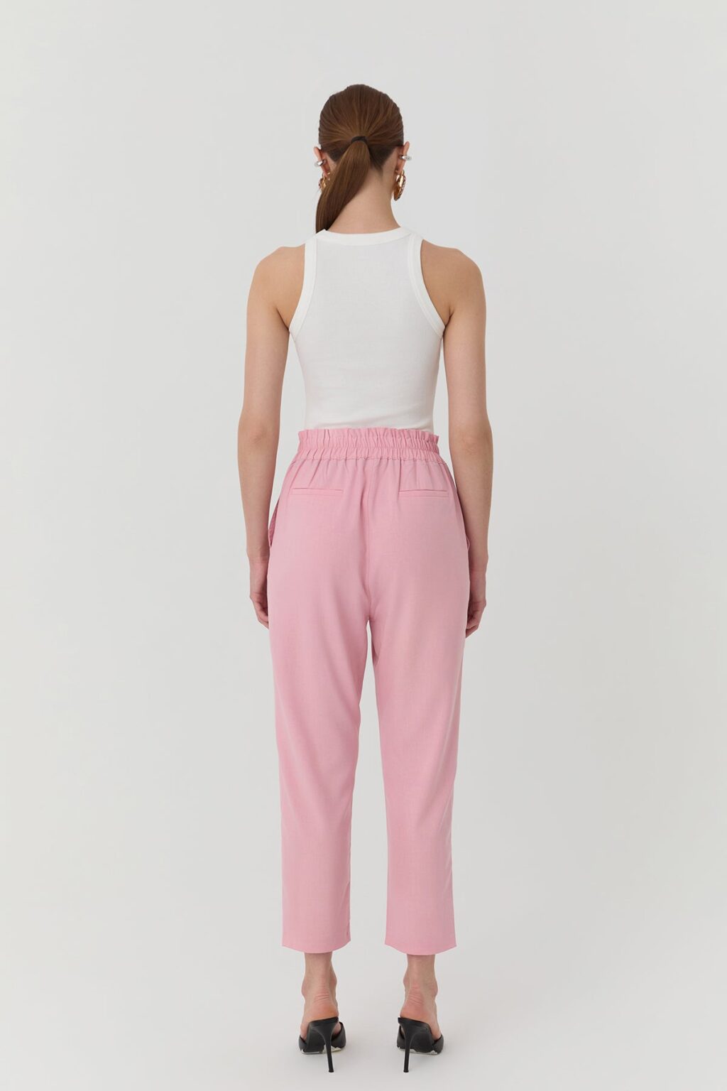 Beli Lastikli Pantolon Pembe